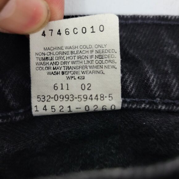 Levi's 14521-0260 vintage womens black jeans 14s denim 90's 3383 - Picture 11 of 12